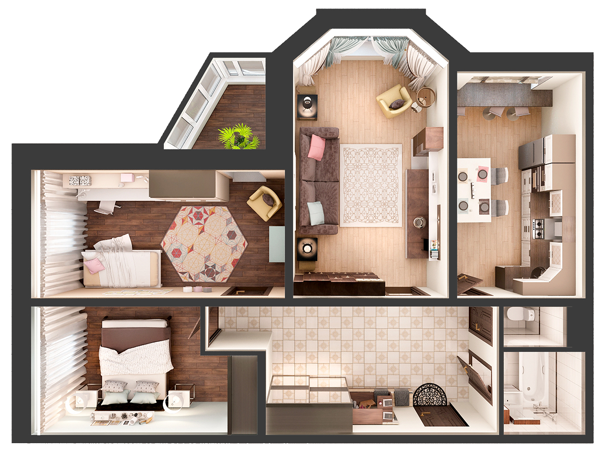 3-комнатная квартира, 84 кв.м, , изображение-2